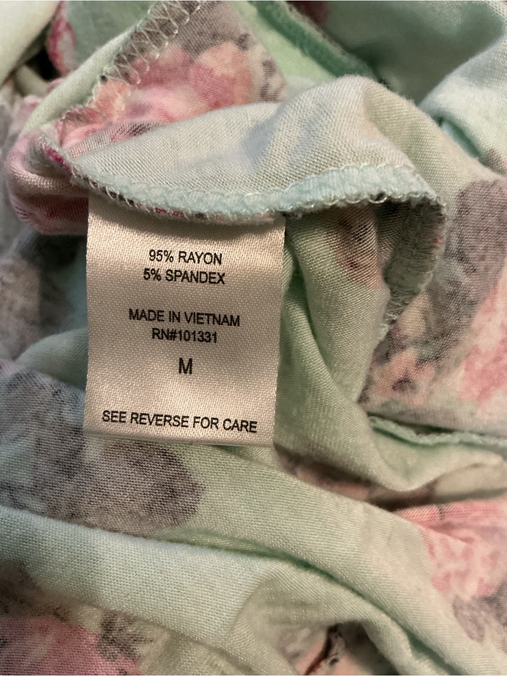 Charlotte Russe Mint Maxi Skirt with Pink Floral Print High Front Split - Picture 5 of 5